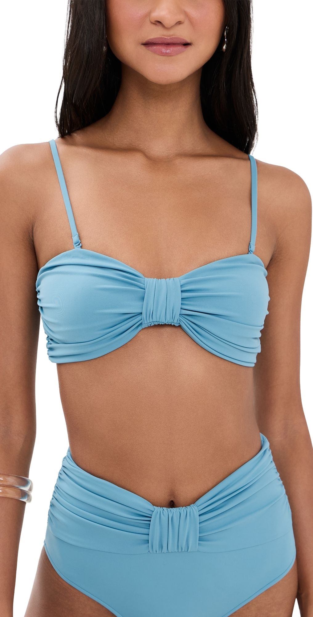Sea Carmella Draped Bikini Top Blue S