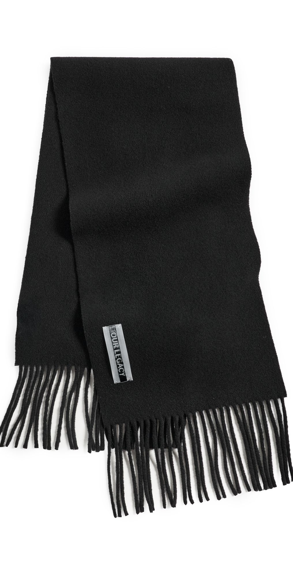 Our Legacy Estate Scarf Black Double Wool One Size