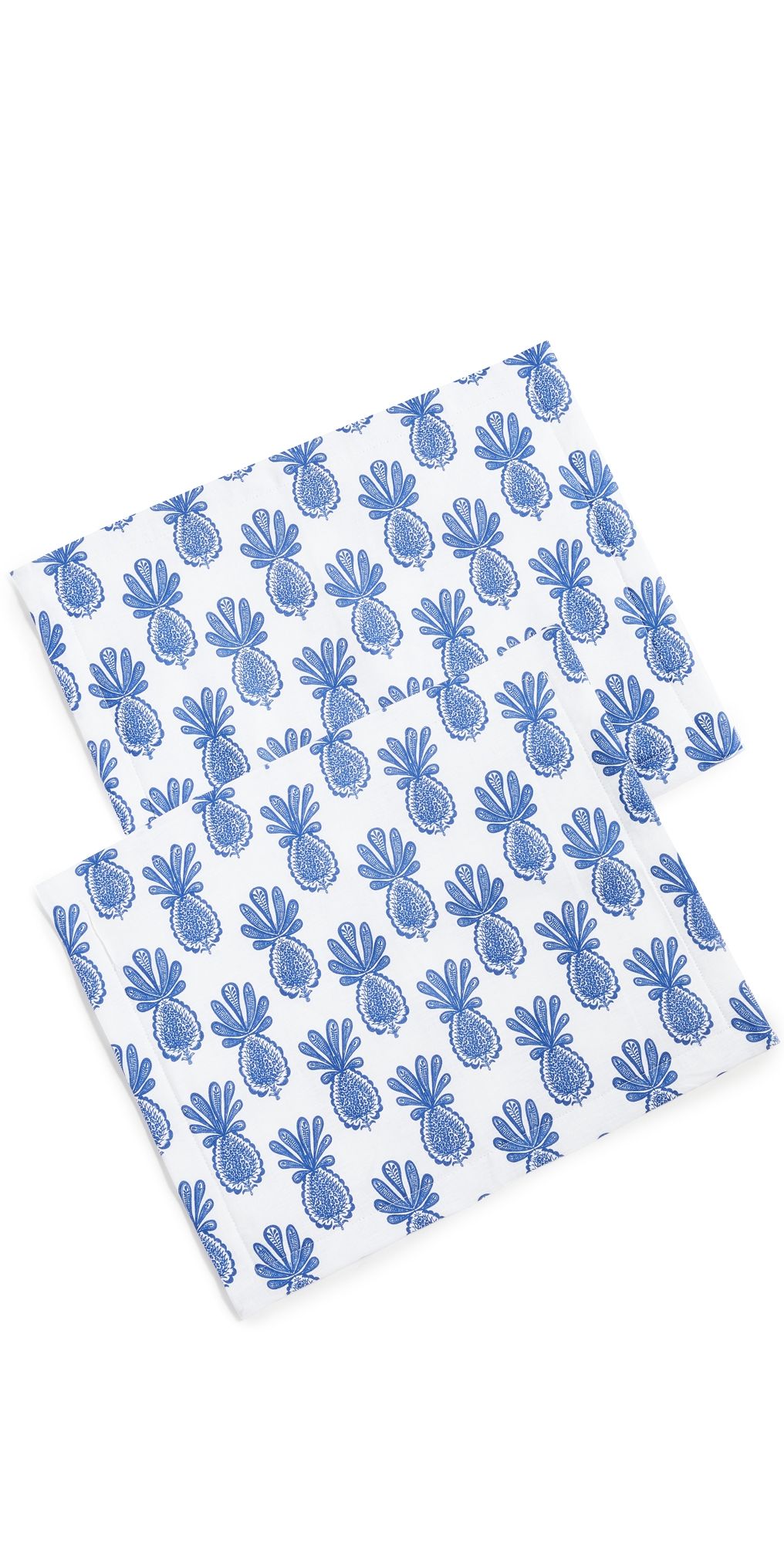La DoubleJ Set of 2 Table Mats Pineapple Blu One Size
