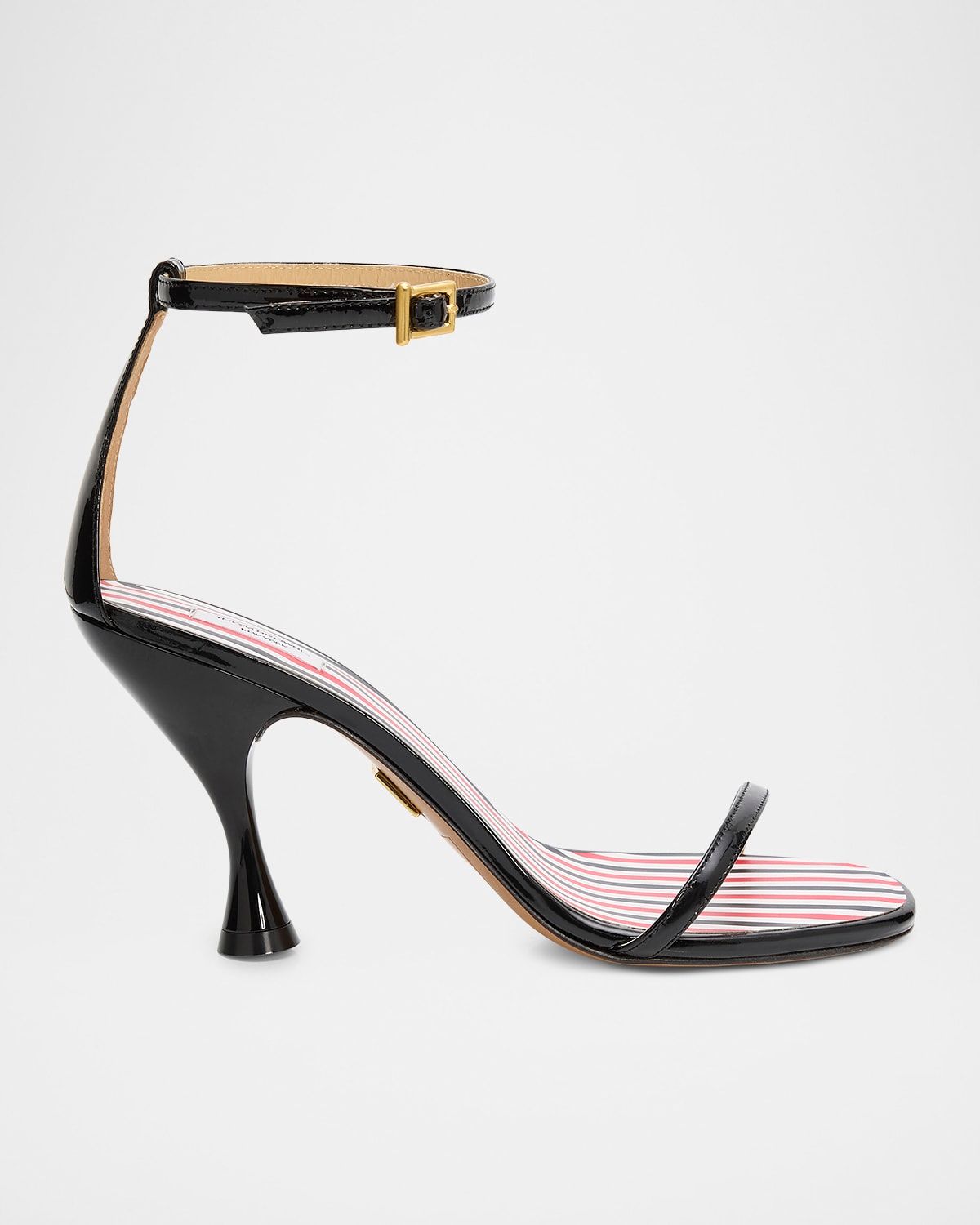 90mm 4-Bar Strappy Patent Leather Sandals