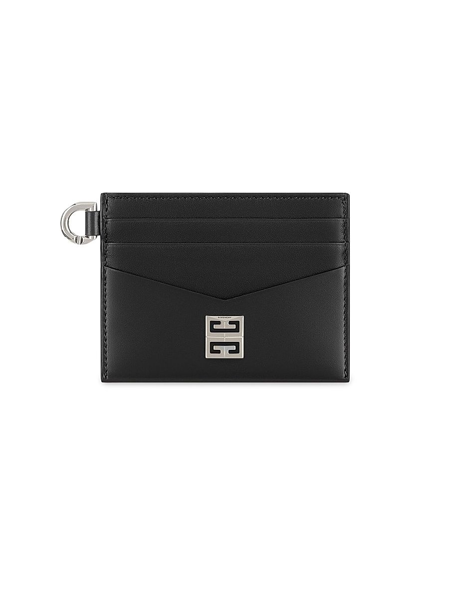 Women's 4G Card Holder in Box Leather - Black