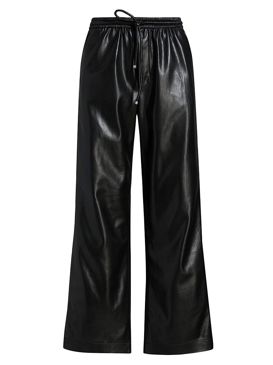 Women's Nanushka Wardrobe Calie Faux-Leather Pants - Black - Size XS
