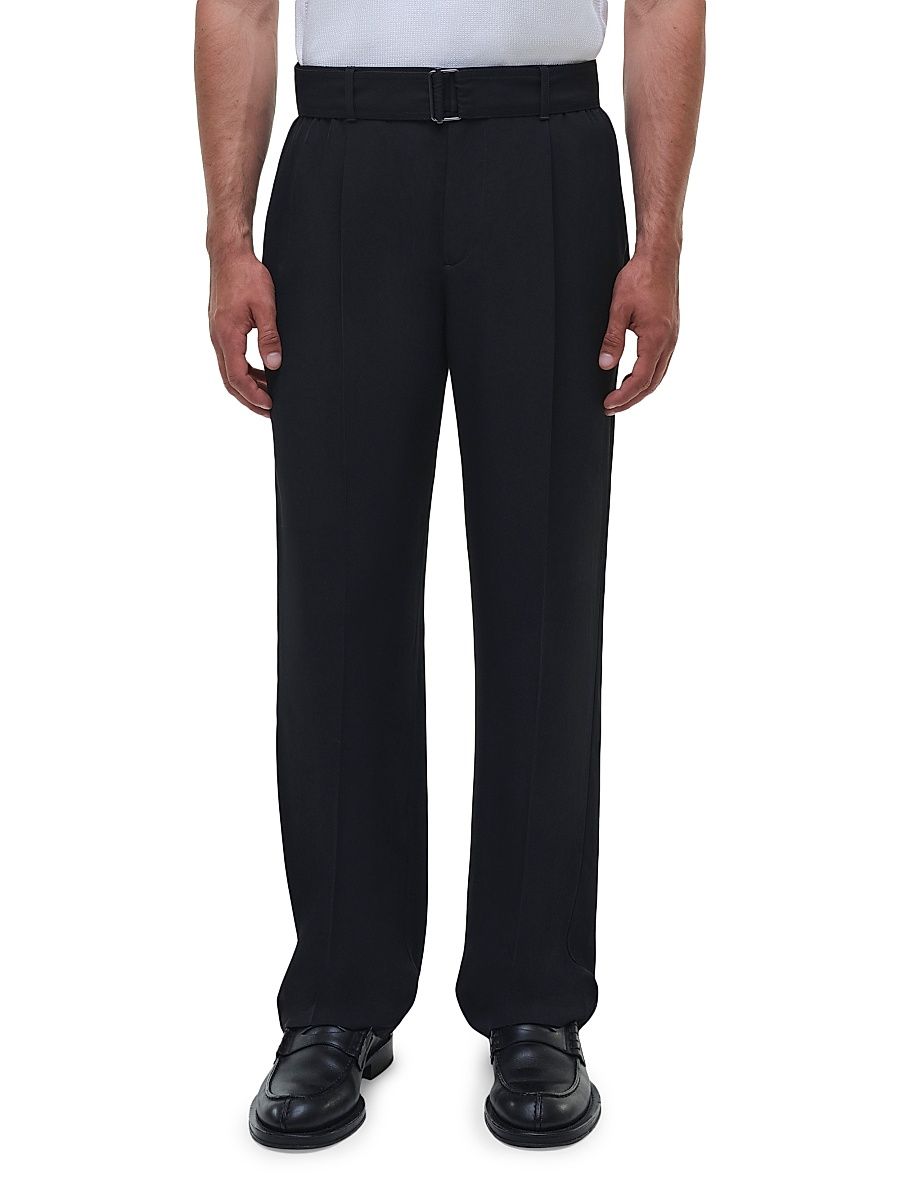 Men's Elvis Pleated Trousers - Black - Size XL