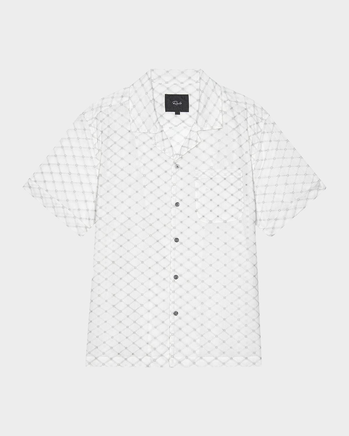 Men & apos;s Tyler Embroidered Eyelet Short-Sleeve Shirt