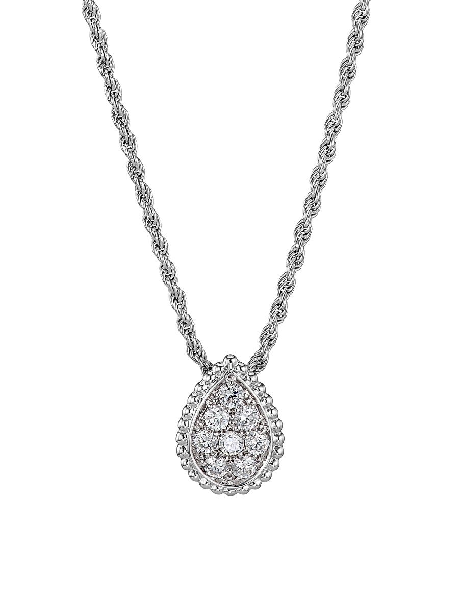 Women's Serpent Bohème 18K White Gold & 0.32 TCW Diamond Pendant Necklace