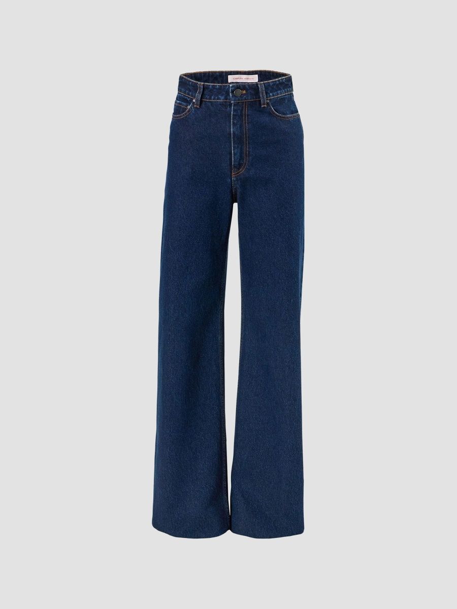 Carolina Herrera Women's High-Rise Wide-Leg Jeans - Indigo - Size 32