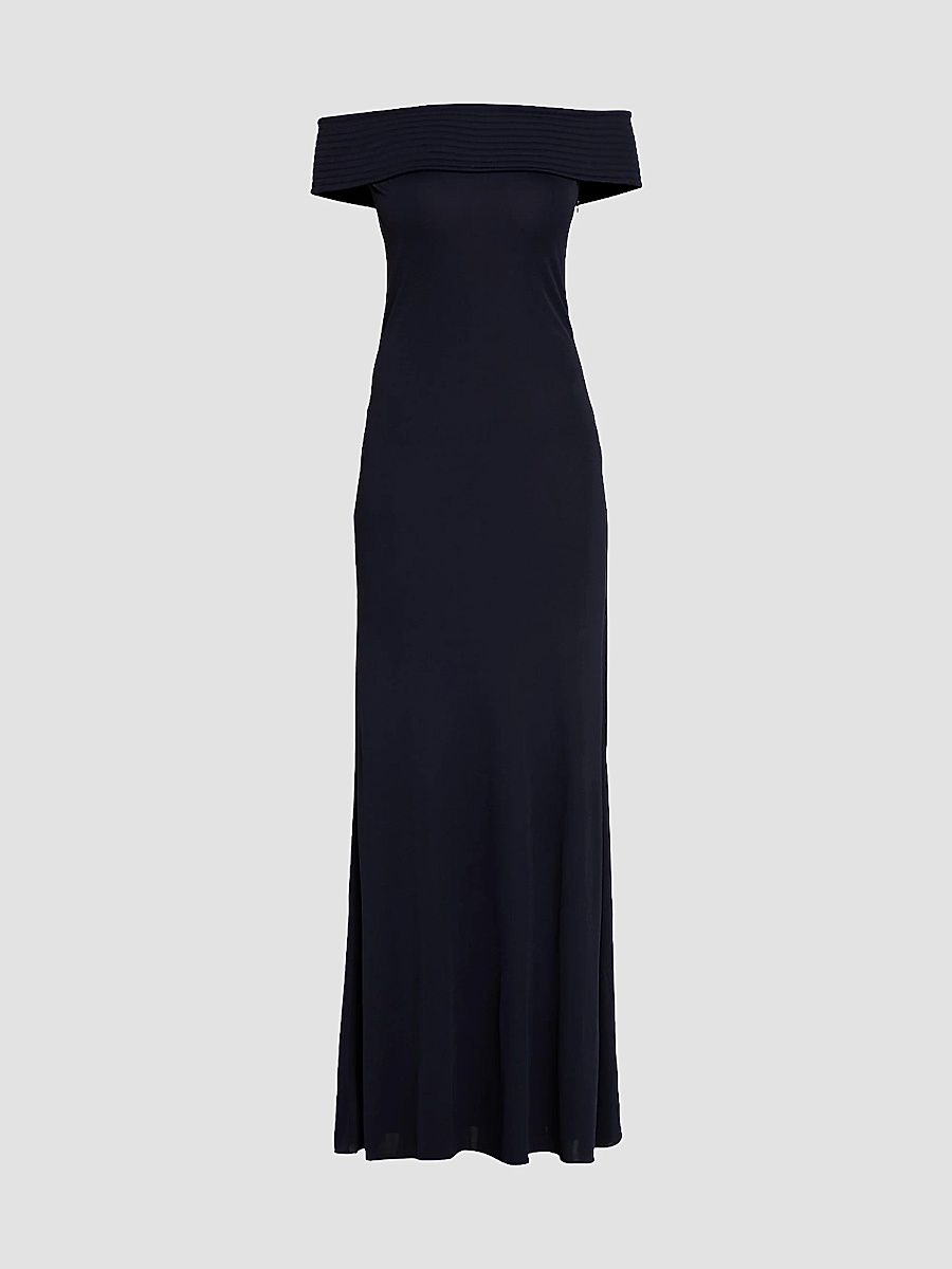 ALAÏA Women's Off-The-Shoulder Gown - Minuit - Size 8