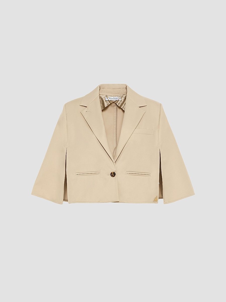 Women's Water Repellent Gabardine Cape - Stone - Size Medium