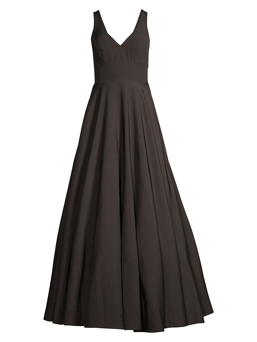Women's Tailored V-Neck Ballgown - Black - Size 16