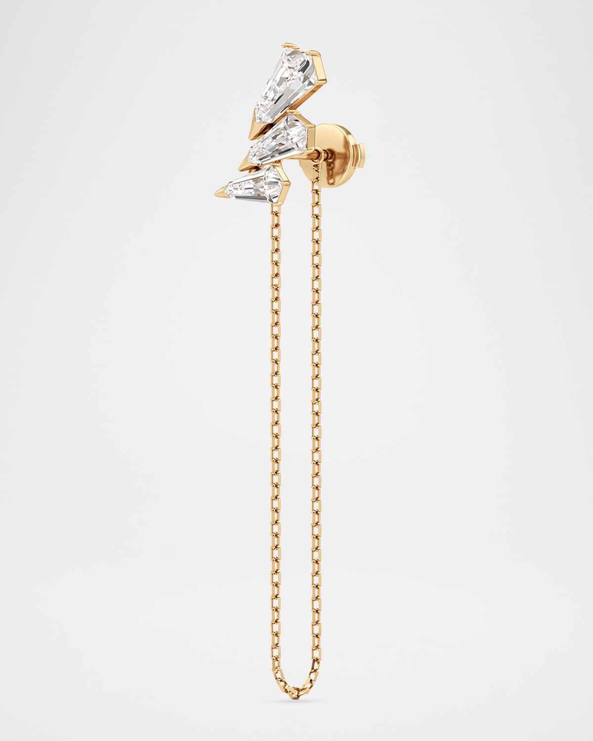 Phoenix Lab-Grown Diamond Drop Chain Earring, Single (Left)