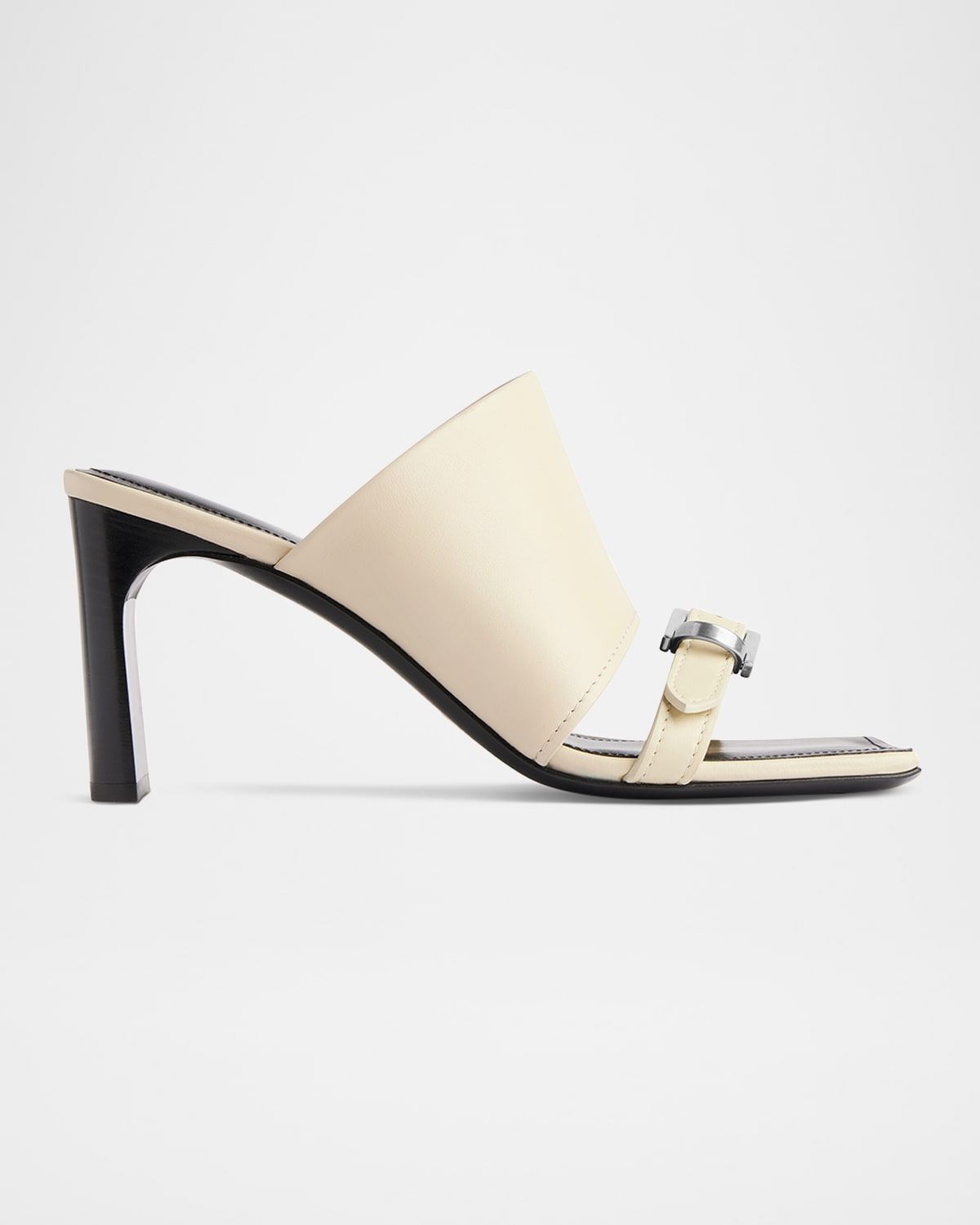 Bel Air Leather Buckle Mule Sandals
