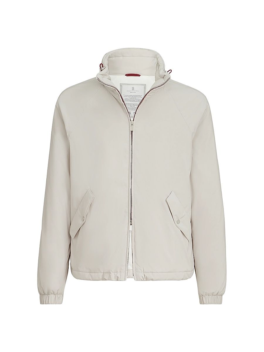 Men's Lightweight Nylon Outerwear Jacket with Packable Hood - Panama - Size 50