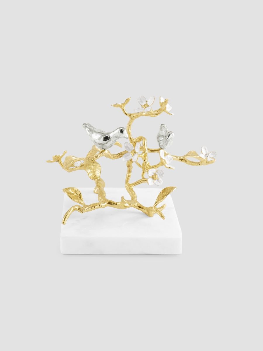 Michael Aram Lovebirds Silver & Gold Decorative Object