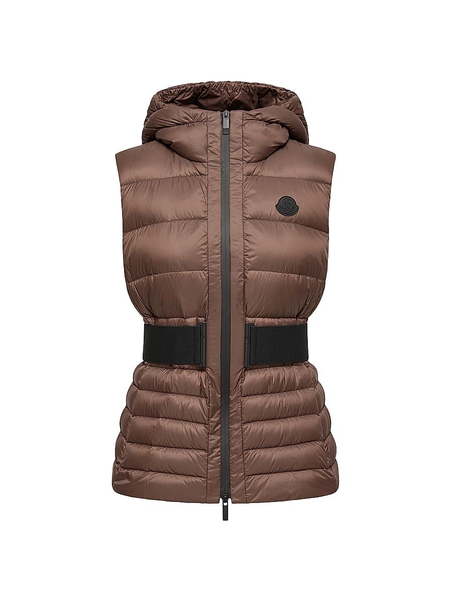 Women's Melia Puffer Vest - Brown - Size Large
