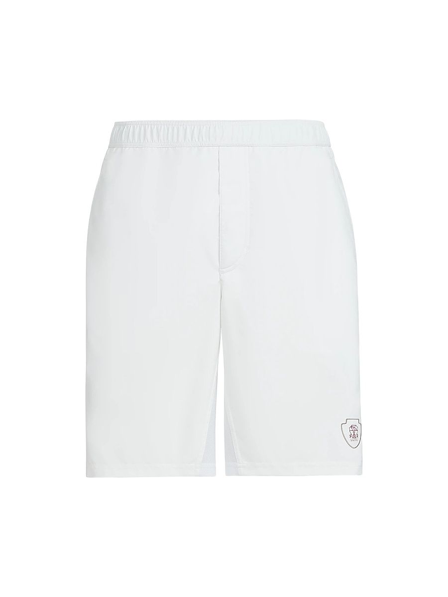 Men's Nylon Shorts with Logo - Off White - Size XS