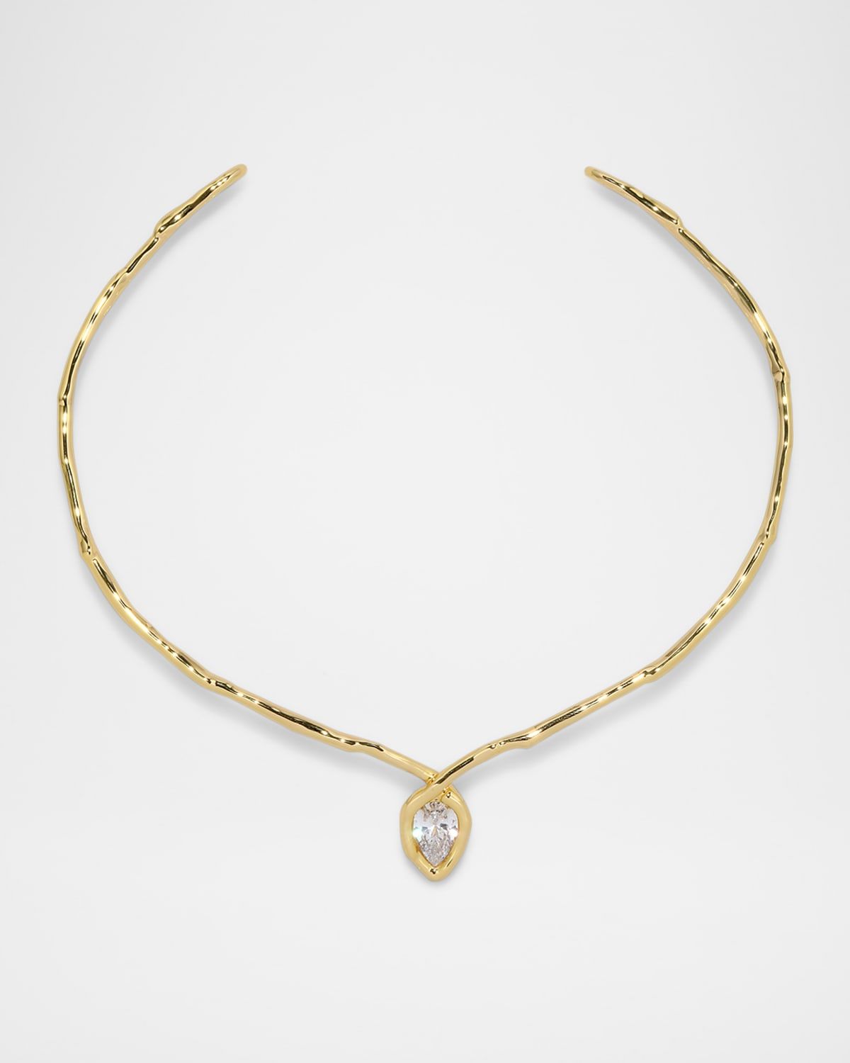 Asterales Gold Flat CZ Collar