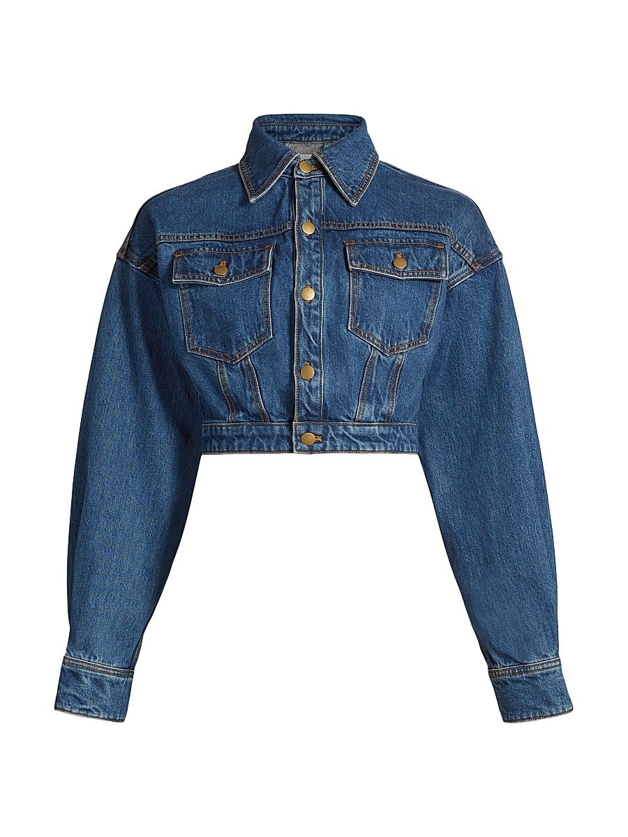 Women's Yukon Denim Crop Jacket - Indigo Wash - Size XS