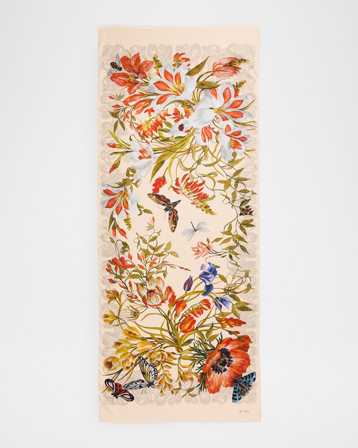 Bohemian Print Cotton & Silk Scarf