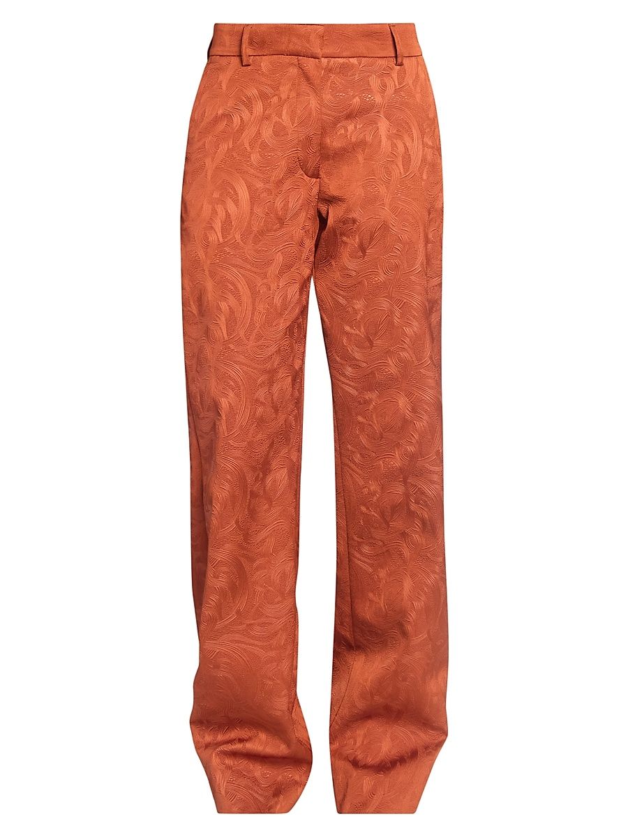 Women's Paxy Abstract Swirl Pants - Rust - Size 8