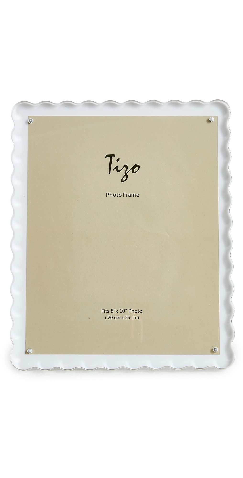 Tizo Design Lucite Frame Wave Design White 8x10 White One Size