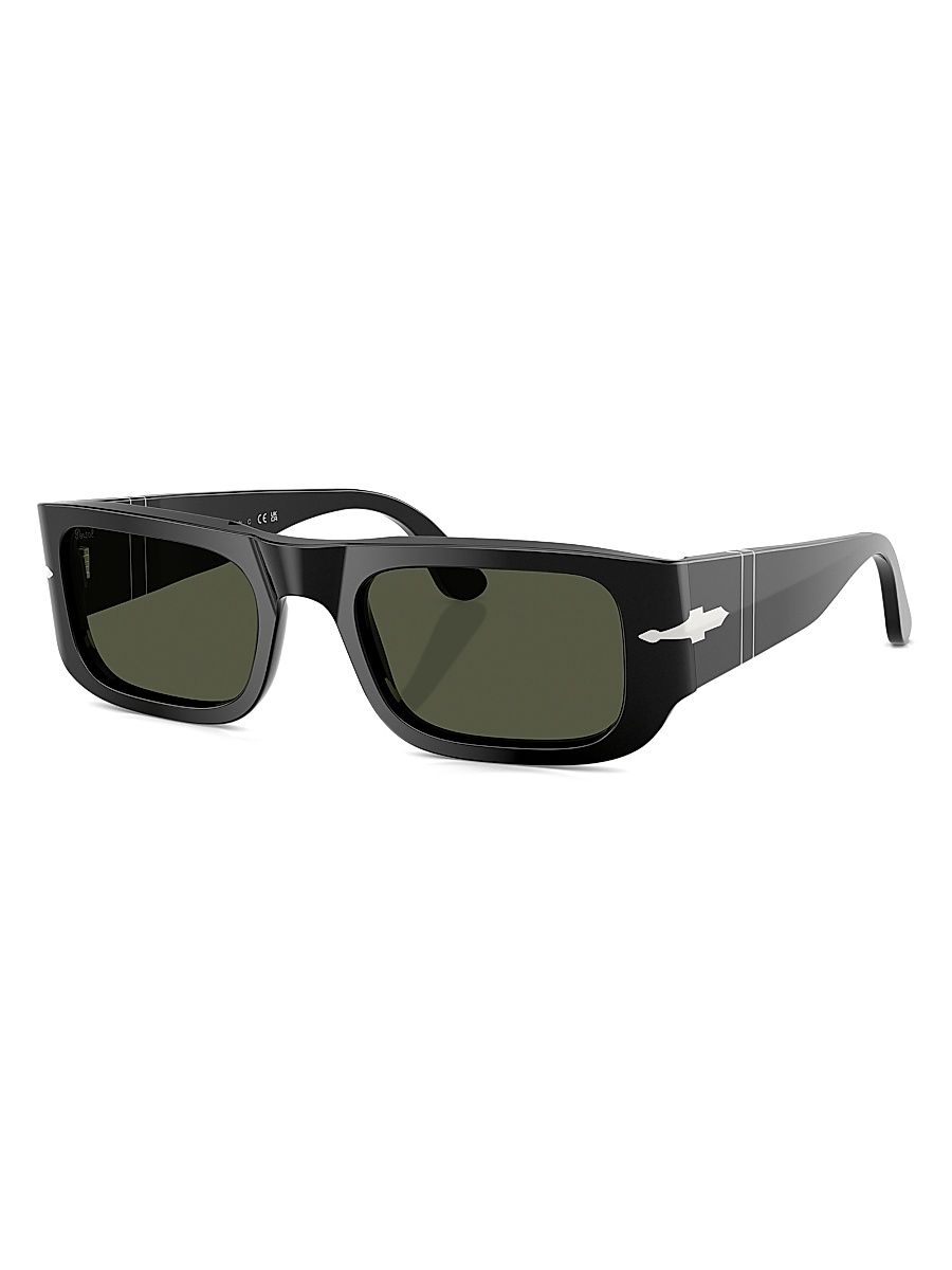 Men's 55MM Rectangular Sunglasses - Black