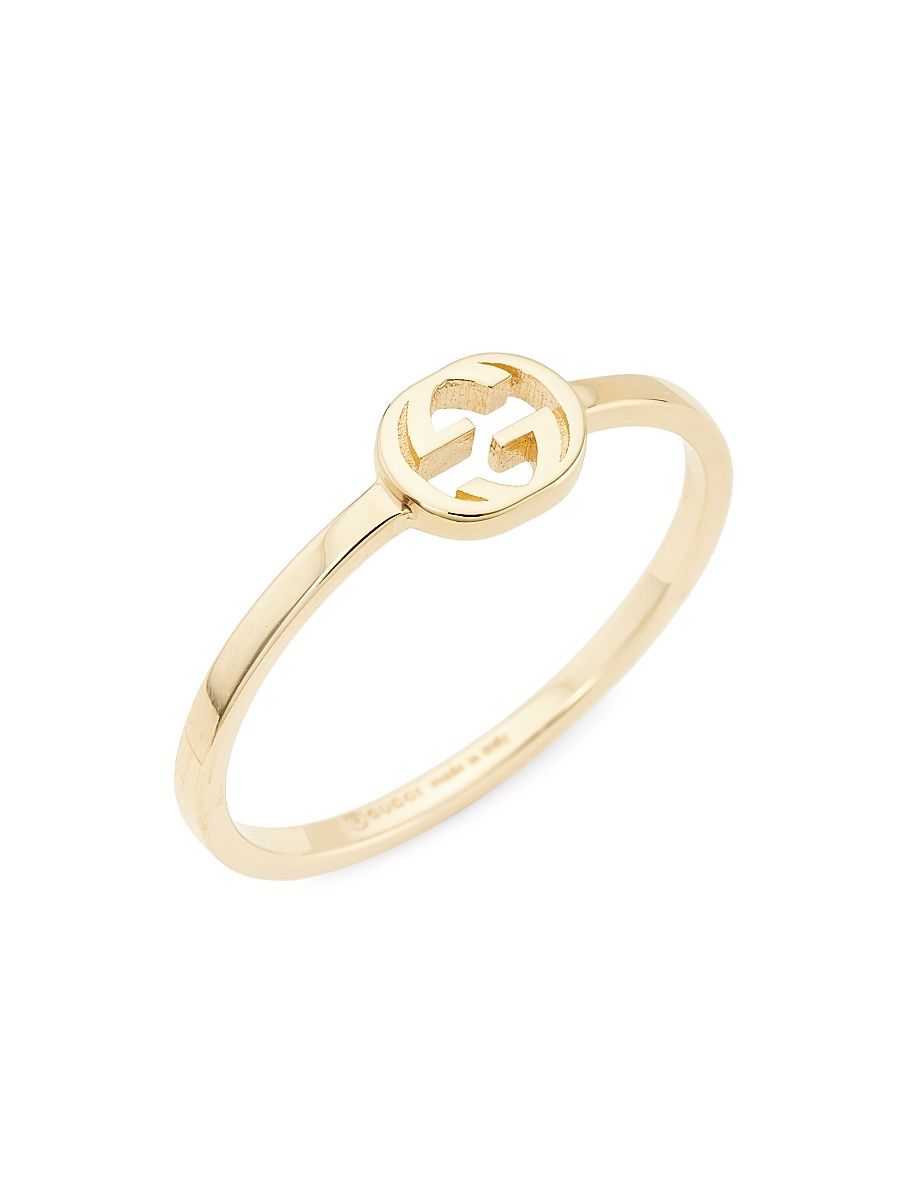 Women's Interlocking G 18K Ring - Yellow Gold - Size 7.25
