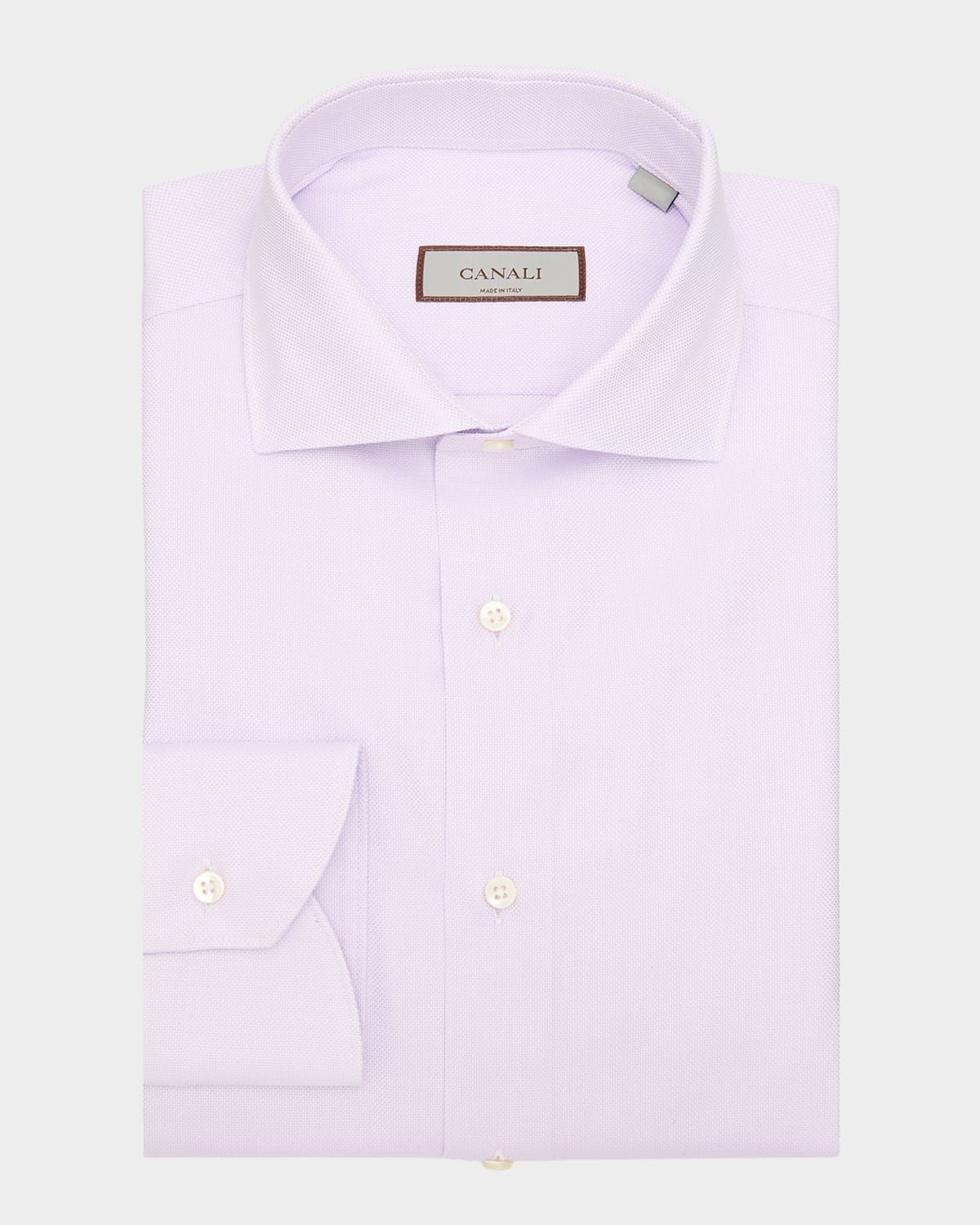 Men & apos;s Solid Cotton Dobby Dress Shirt