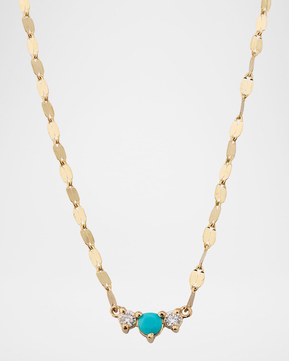 Solo Turquoise & Diamond Charm Necklace