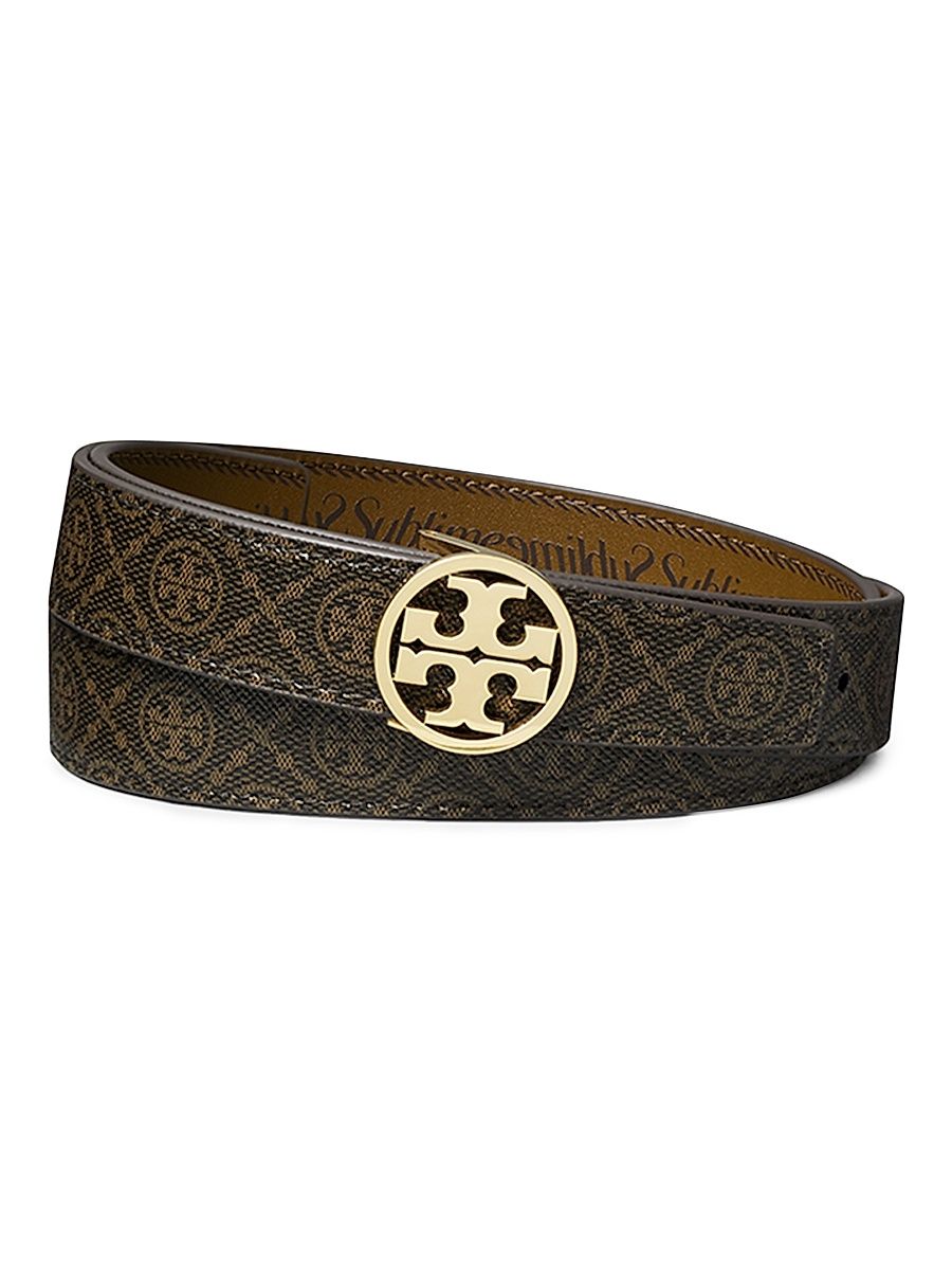Women's Miller Monogram Coated Canvas Belt - Brown - Size Small