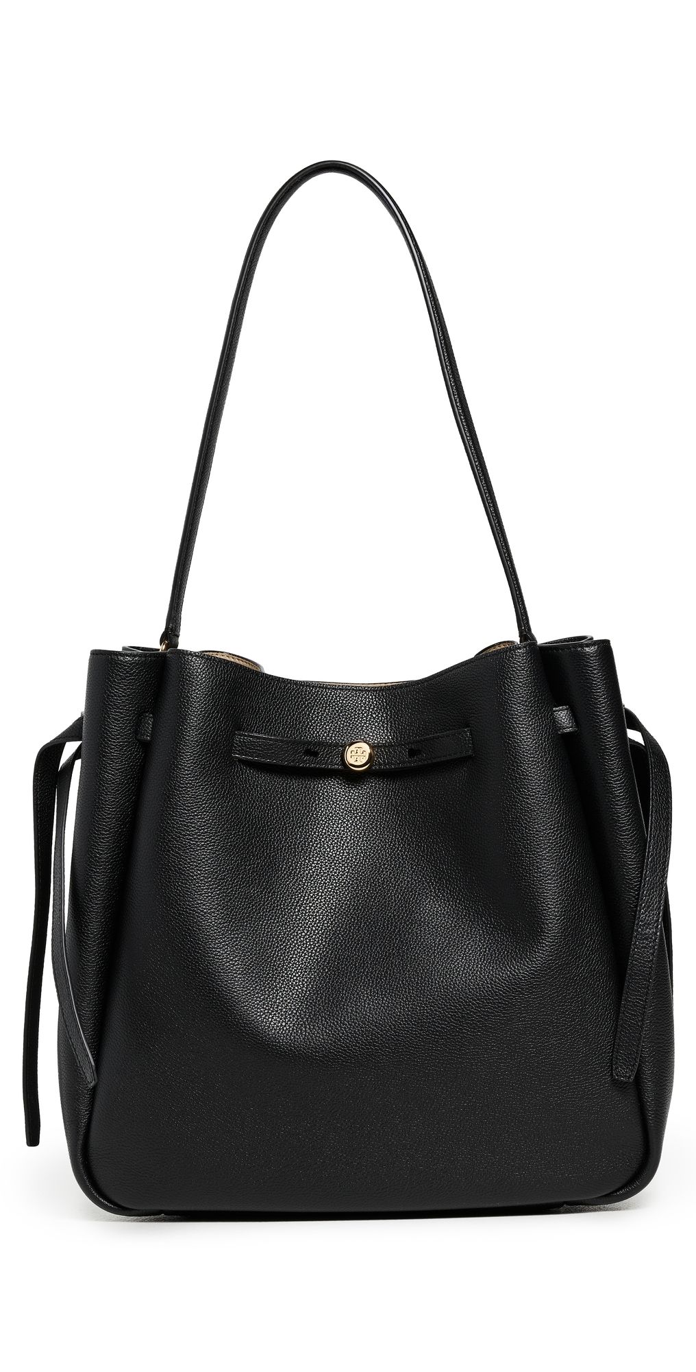 Tory Burch Romy Large Bucket Bag Black One Size