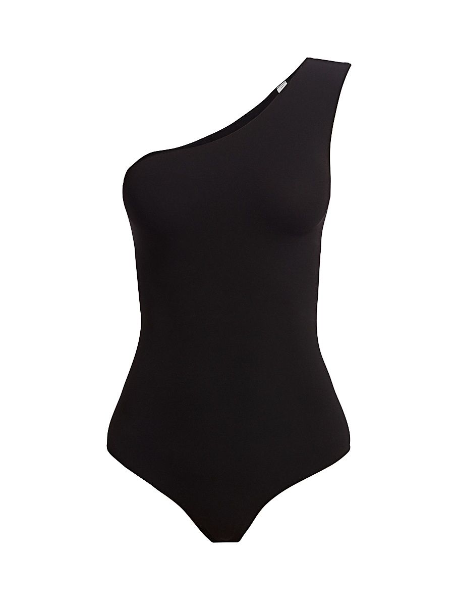 Women's Ballet One-Shoulder Bodysuit - Black