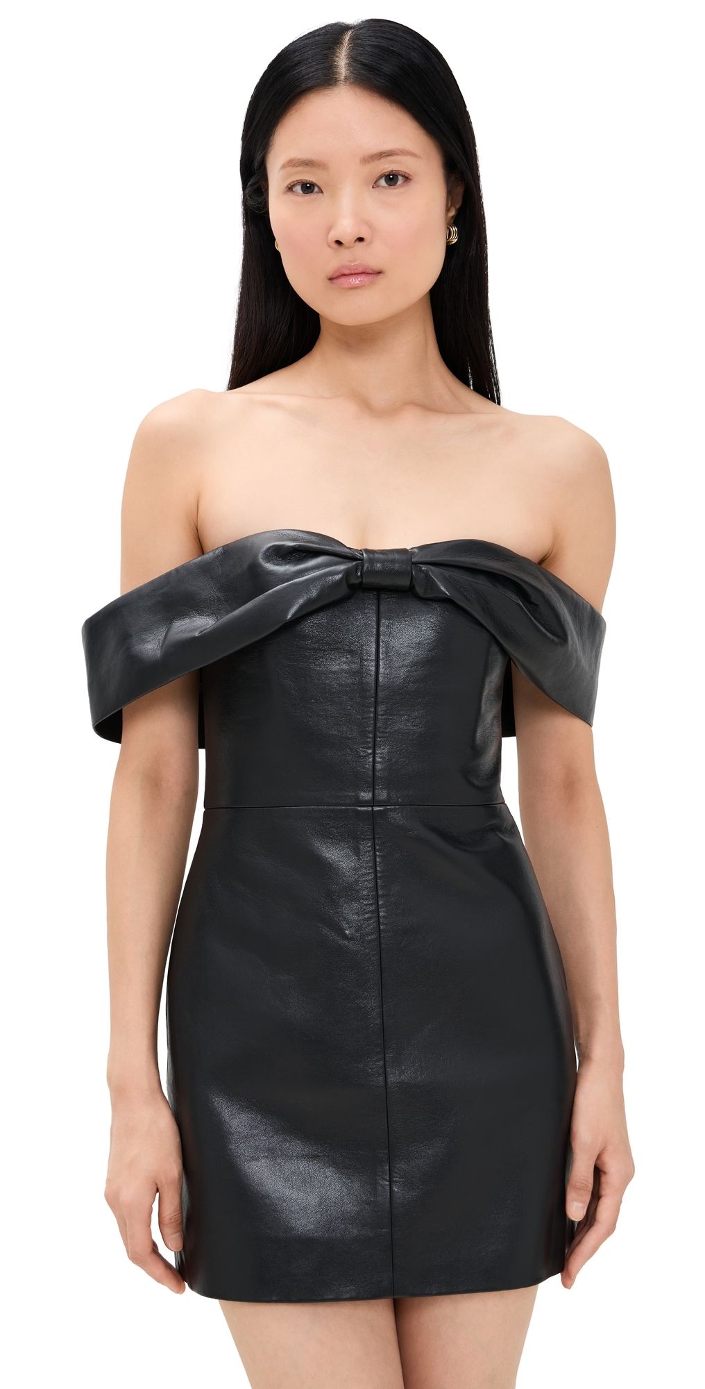 ANINE BING Black Colleen Mini Dress Black L