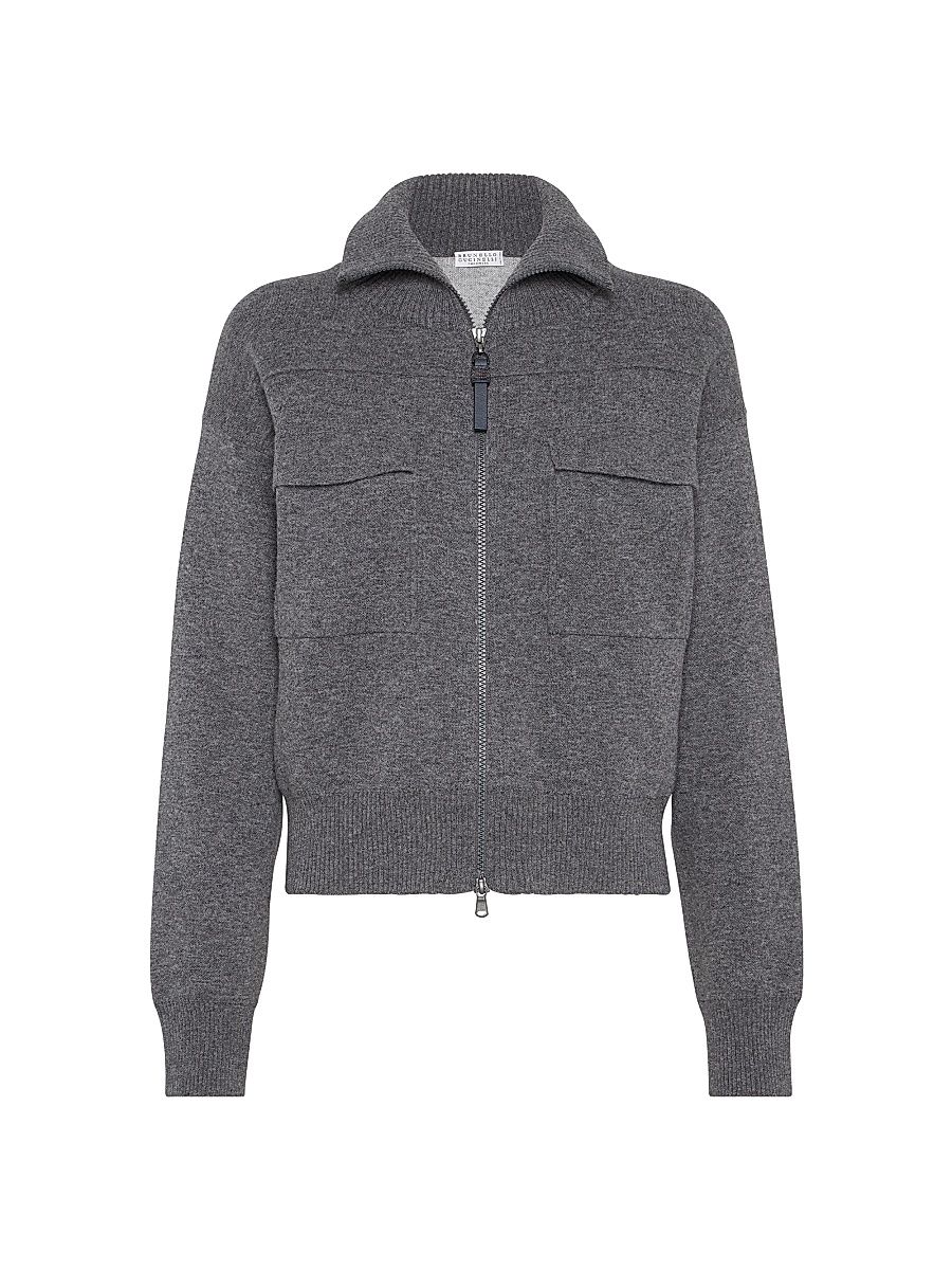 Women's Cashmere Double Knit Cardigan - Oat - Size XXS