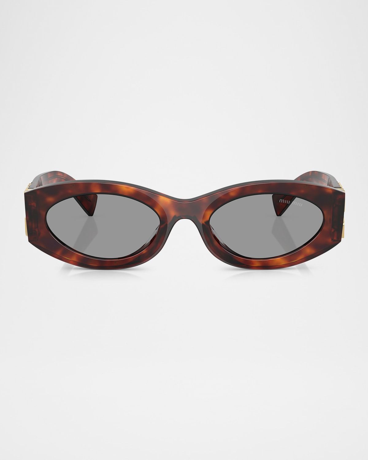 Logo Oval Acetate Sunglasses