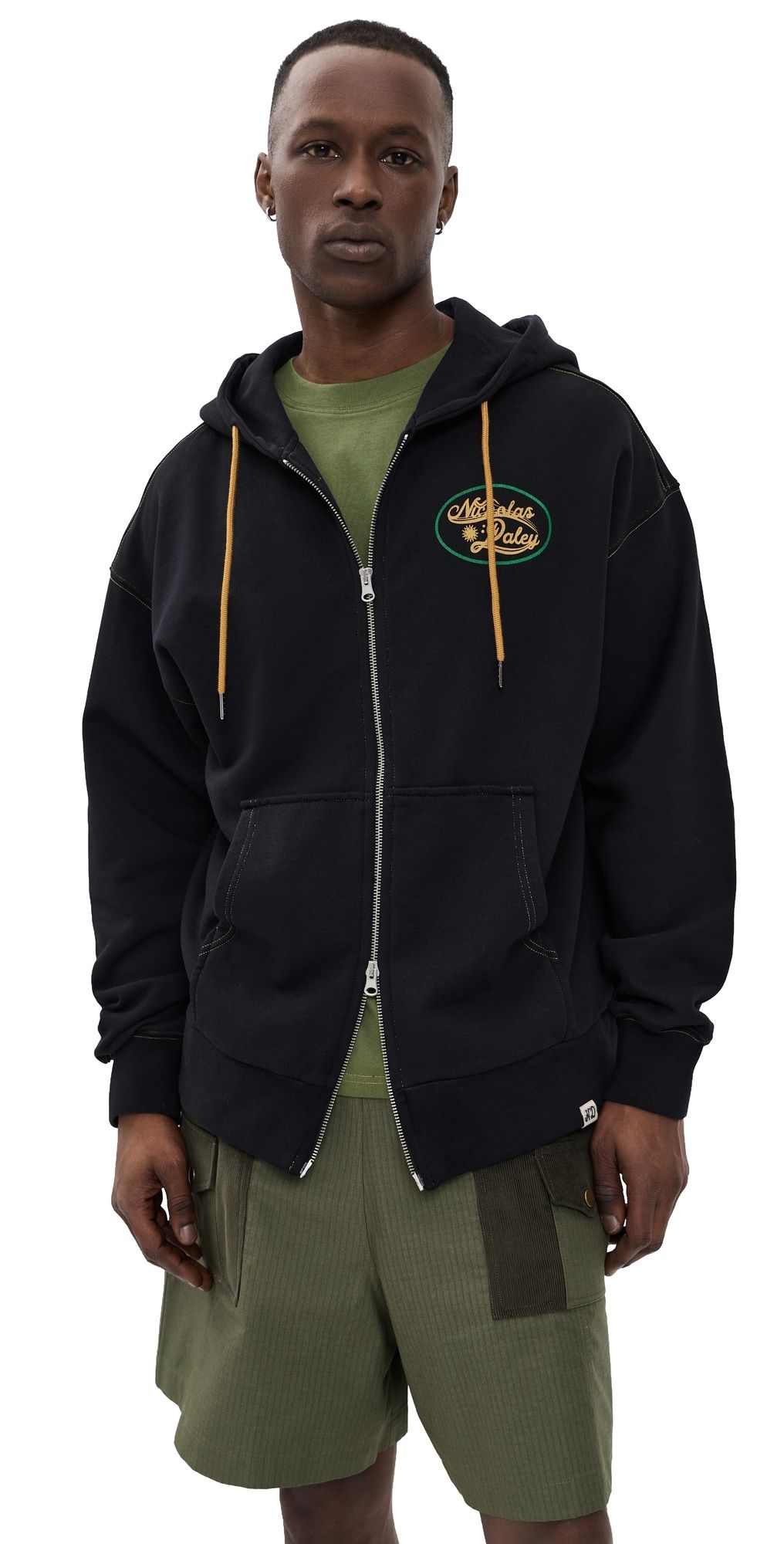 Nicholas Daley Roots Zip Up Hoodie Black S
