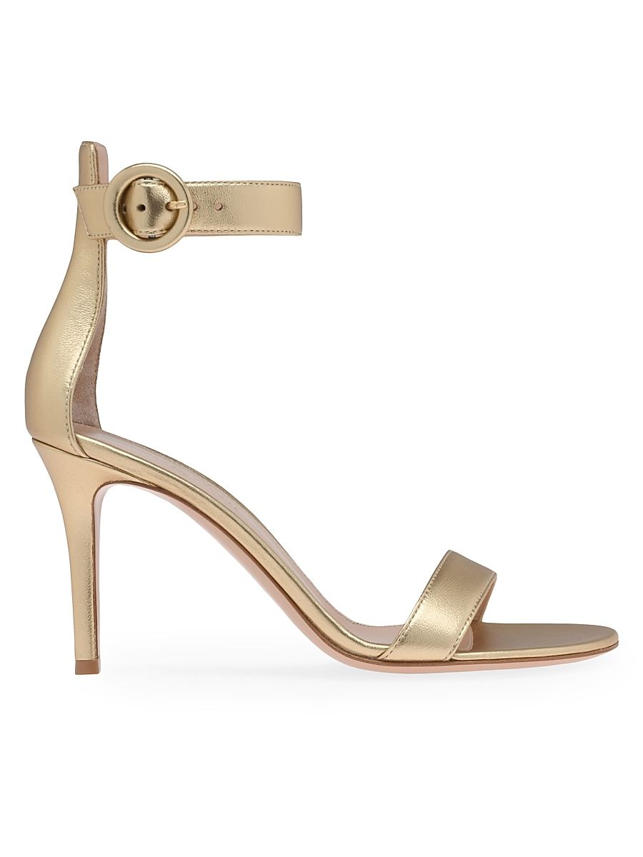 Women's Portofino 85MM Metallic Leather Sandals - Mekong - Size 12