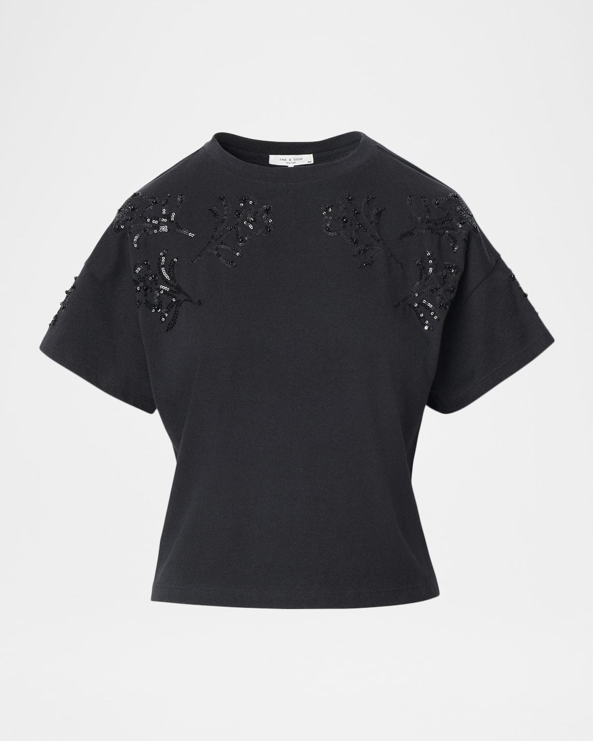 Kelly Boxy Beaded Floral Tee