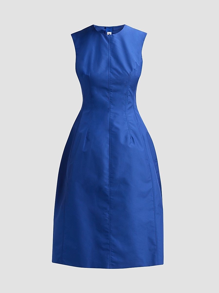 Women's Faille Seamed A-Line Dress - Bluebell - Size 18