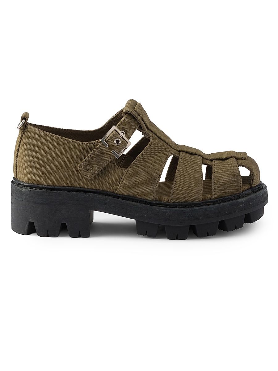 Women's Canvas Fisherman Sandals - Green - Size 11