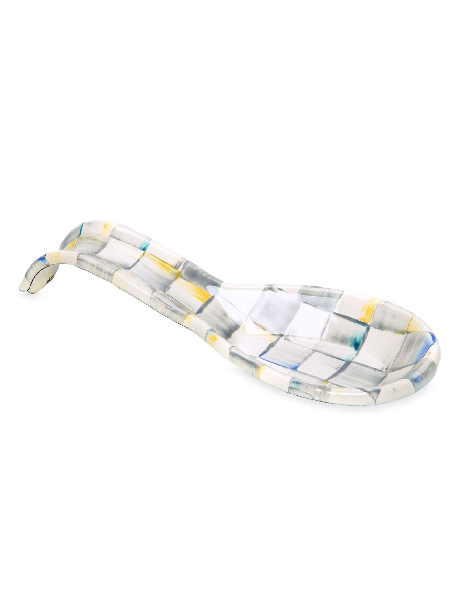 MacKenzie-Childs Sterling Check Spoon Rest