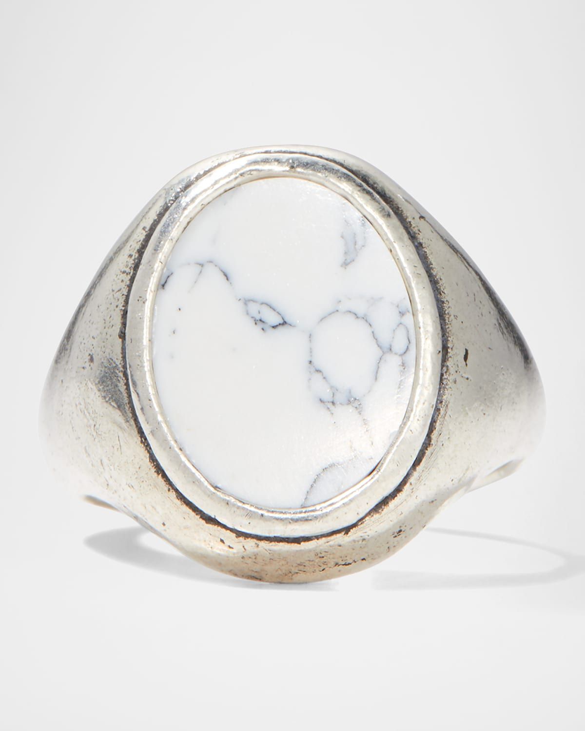 Men & apos;s Oval Howlite Statement Ring