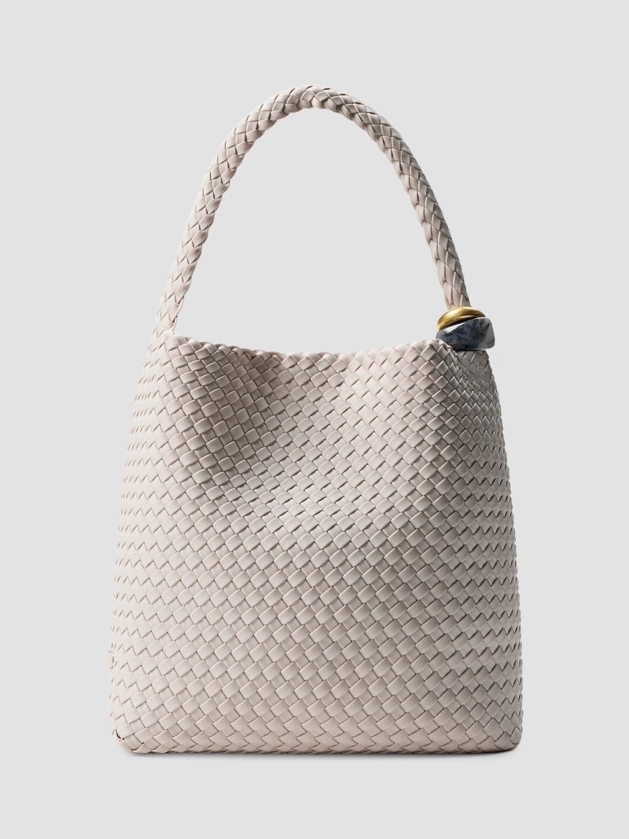 Naghedi Women's Nomad Medium Beads Hobo Bag - Linen