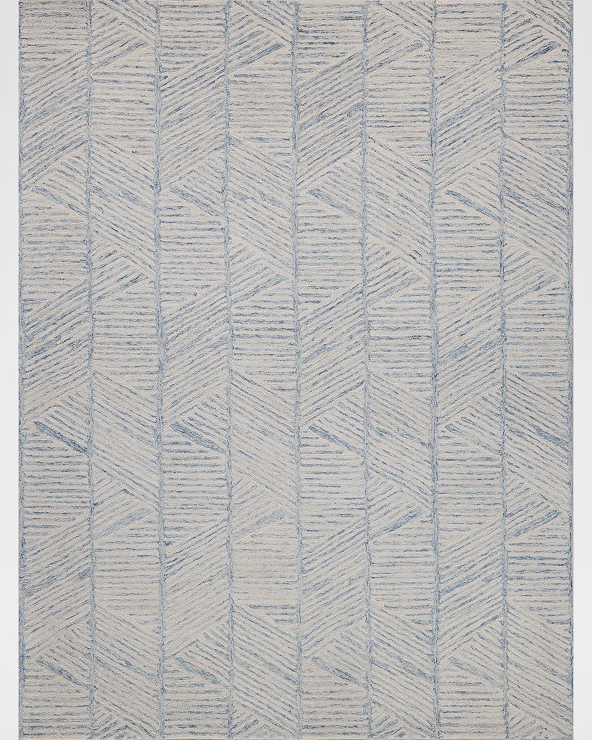 Kascata Hand-Tufted Blue/Ivory Rug