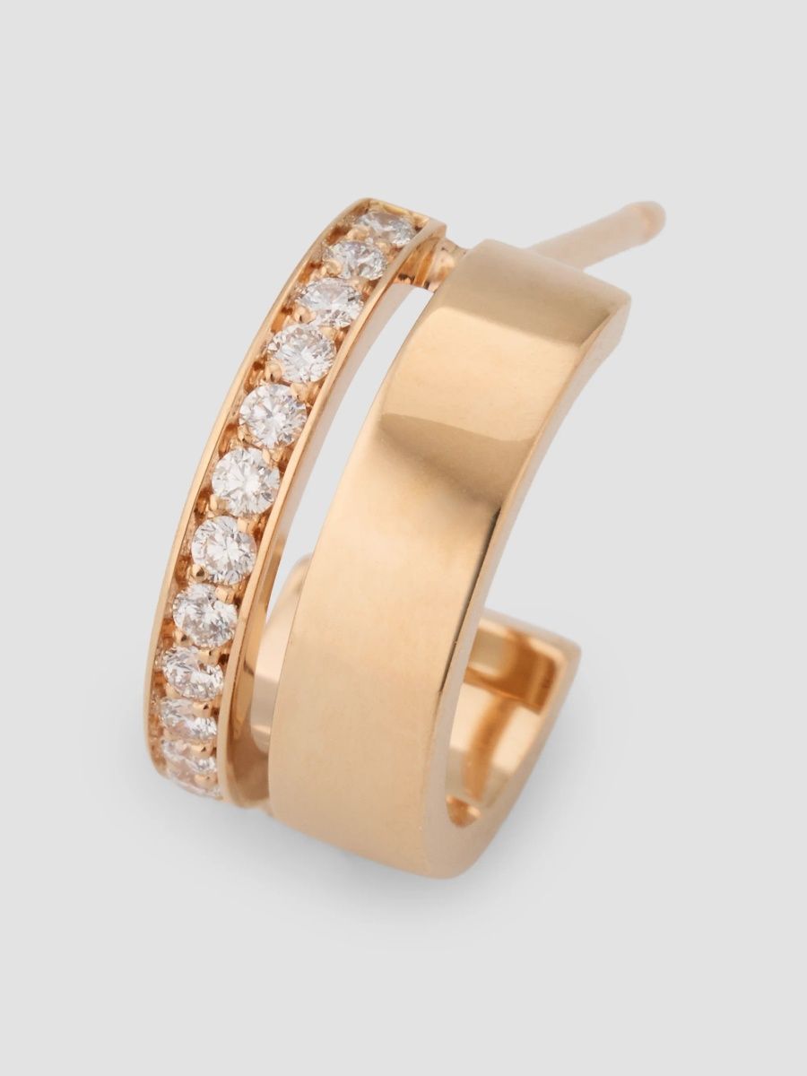 Repossi Women's Berbere 18K Rose Gold & 0.10 TCW Diamond Hoop Earrings - Pink Gold