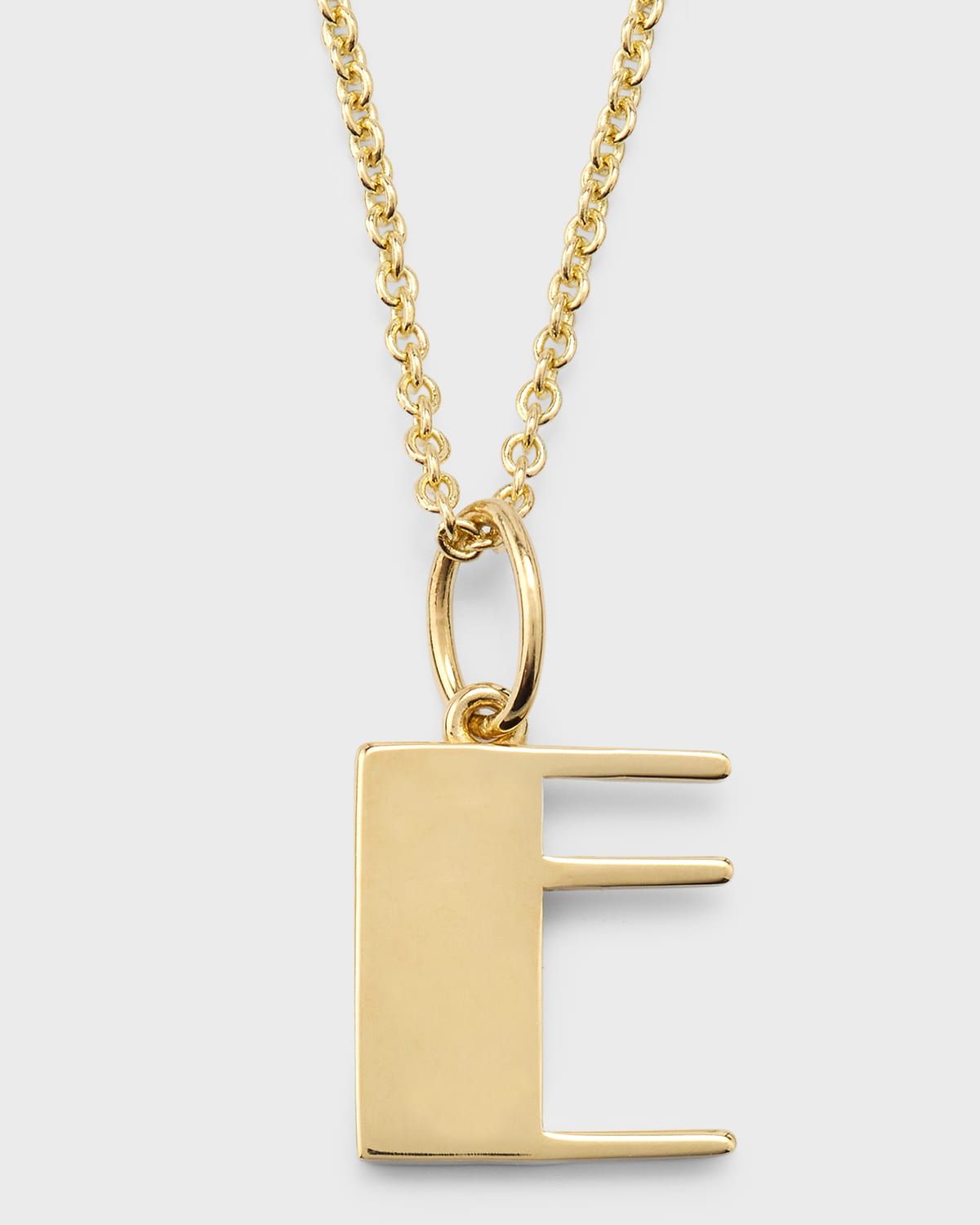 14K Pure Block Initial Necklace