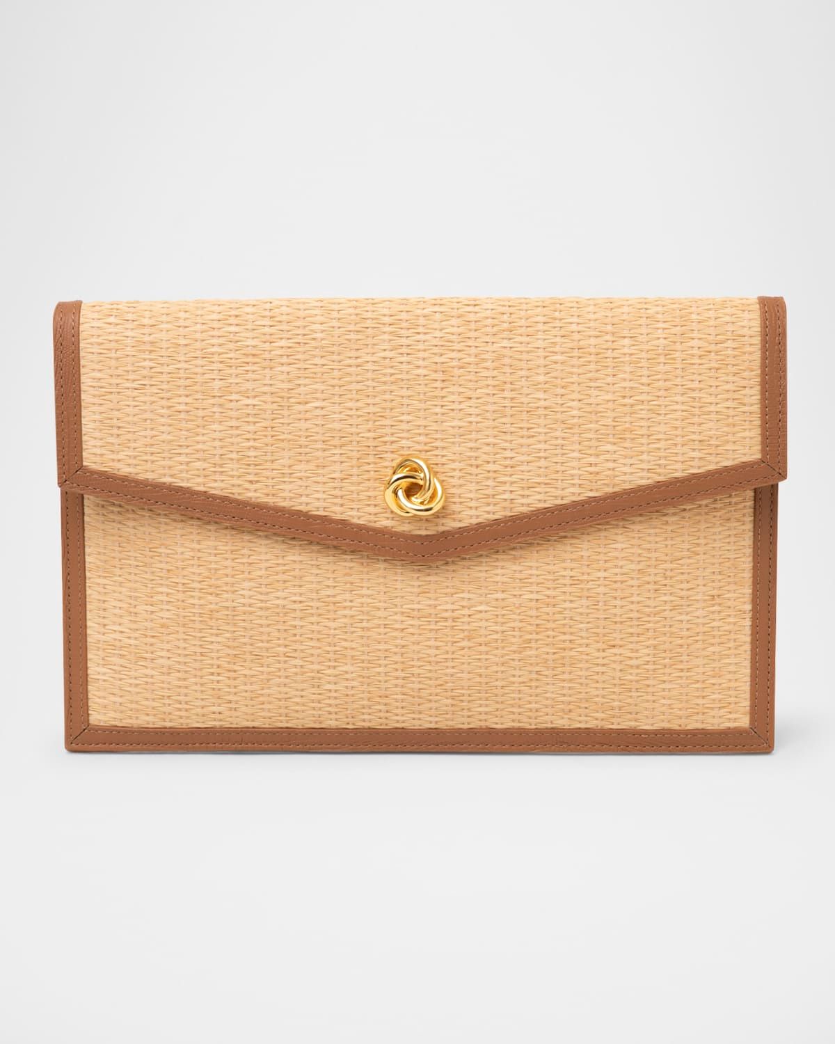 Brick Envelope Woven Clutch Bag