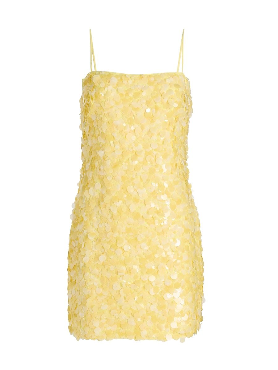 Women's Colette Sequin Minidress - Yellow - Size 12