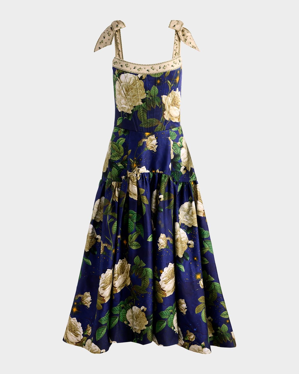 Rosalee Tie-Strap Maxi Dress