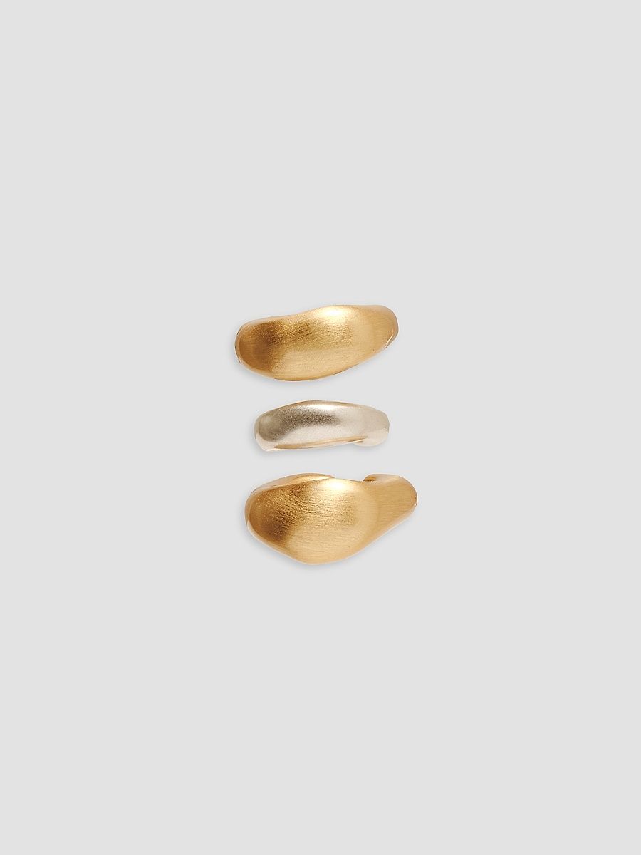Women's Solene 3-Piece Two-Tone Ear Cuff Set - Clear Sand