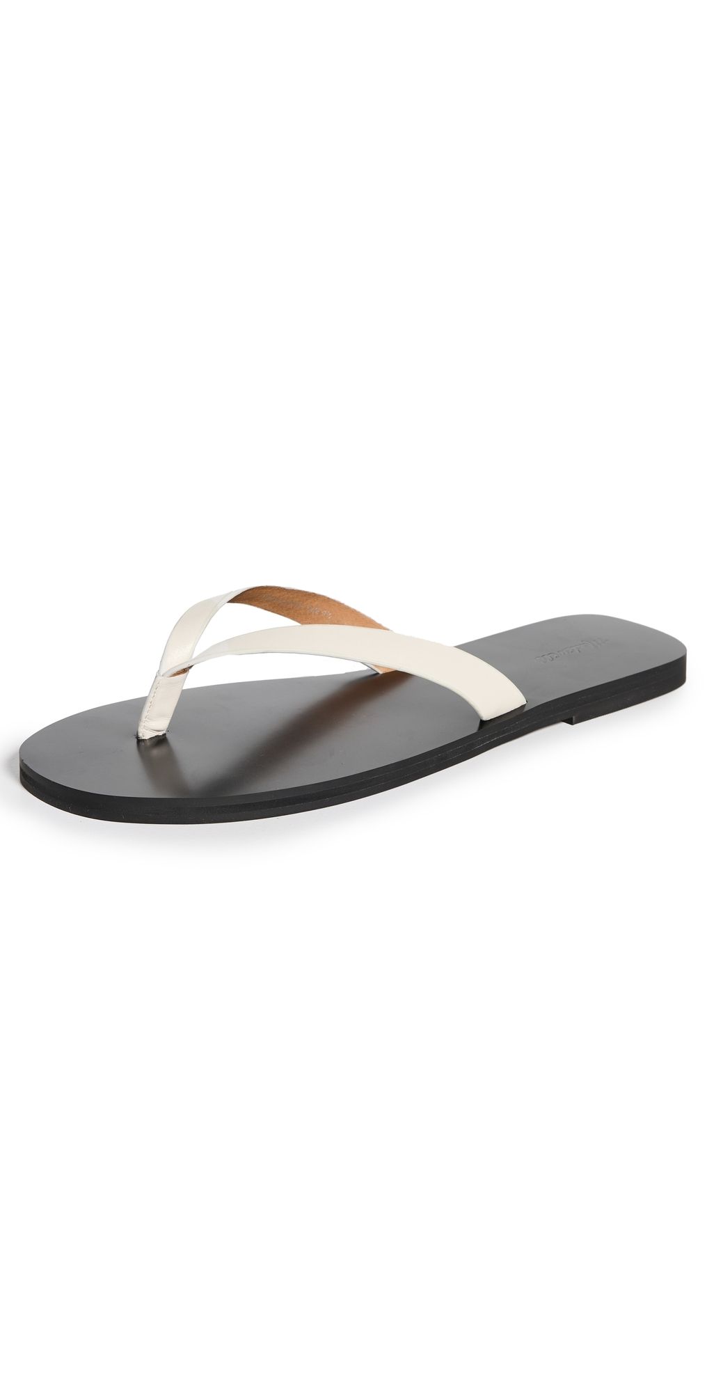 Madewell The Gabi Thong Slide Sandal White Pebble 6.5